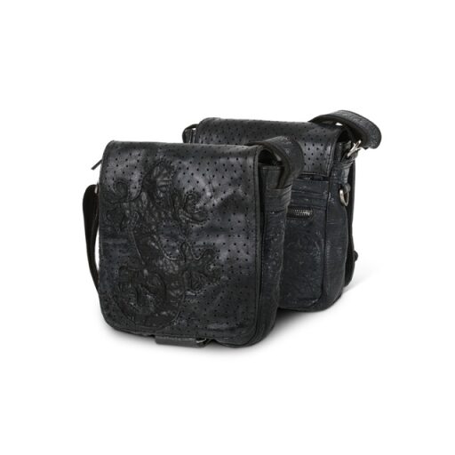 BULL&HUNT Kožená taška přes rameno SPEED GEKKO BLACK 31-0283 černá