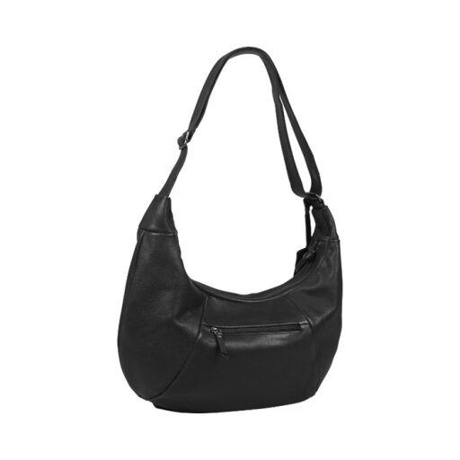 BURKELY kožená kabelka přes rameno JUST JOLIE CROISSANT BAG 1000211.84.10 černá zadní přihrádka