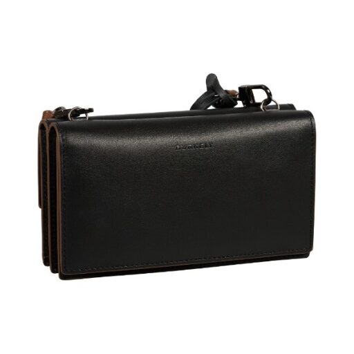 BURKELY Kožená kabelka na mobil / peněženka 2v1 Modest Meghan 1000272.43.10 černá