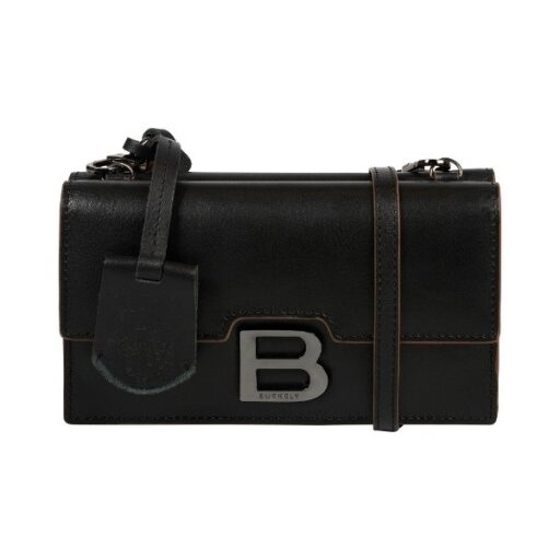BURKELY Kožená kabelka na mobil / peněženka 2v1 Modest Meghan 1000272.43.10 černá