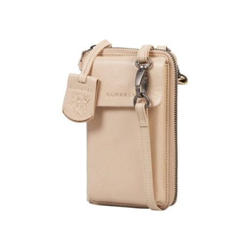 BURKELY Kožená kabelka na mobil s RFID ochranou Just Jolie 1000214.84.21 béžová
