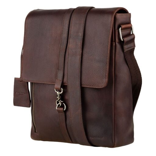 BURKELY Kožená taška messenger Antique Avery  8007918.56.20 hnědá