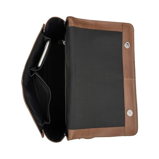 BURKELY Kožený batoh na notebook 14'' Casual Carly 1000233.29.24 koňakový vnitřní přihrádky