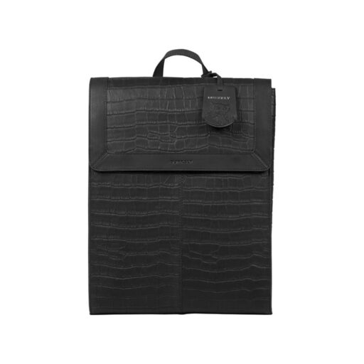 BURKELY designový batoh s motivem croco kůže ICON IVY 1000179.29 černý přední strana