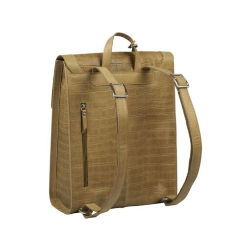 BURKELY designový batoh s motivem croco kůže ICON IVY 1000179.29 světle zelený zadní strana