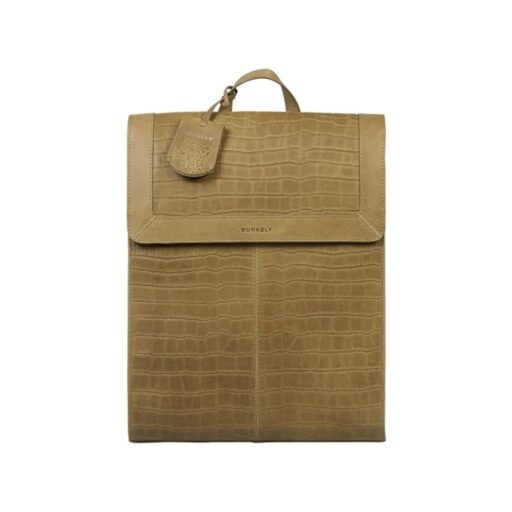 BURKELY designový batoh s motivem croco kůže ICON IVY 1000179.29 světle zelený přední strana
