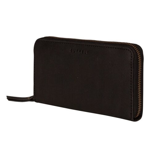 BURKELY Zipová kožená peněženka RFID Vintage Charly 9008405.22.10 černá
