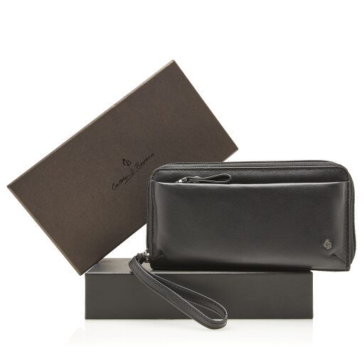 Dámská kožená peněženka Castelijn & Beerens RFID v dárkové krabičce 805516 ZW černá