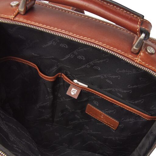 Castelijn & Beerens Elegantní kožený batoh na notebook 15,6" 689576 LB koňak
