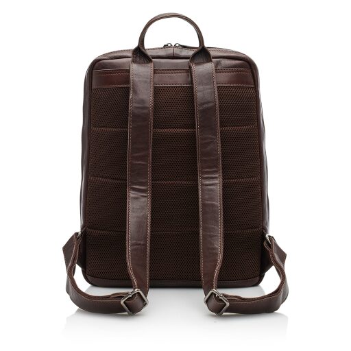 Castelijn & Beerens Elegantní kožený batoh na notebook 609576 hnědý