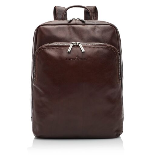 Elegantní kožený batoh na notebook Castelijn & Beerens 609576 hnědý