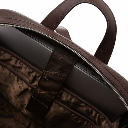 Castelijn & Beerens Elegantní kožený batoh na notebook 699576 VIVO hnědý