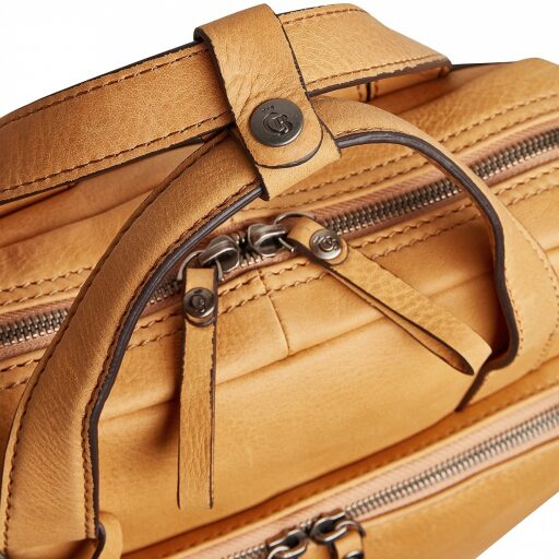 Castelijn & Beerens Elegantní kožený batoh na notebook 729577 žlutý