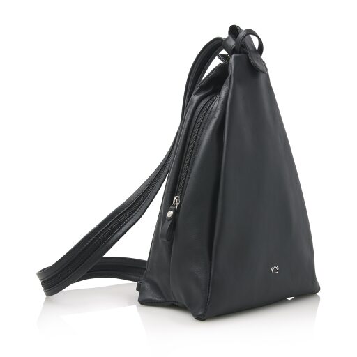 Elegantní dámský kožený batůžek do města Castelijn & Beerens Babette Nappa Backpack 219814 černý - boční strana