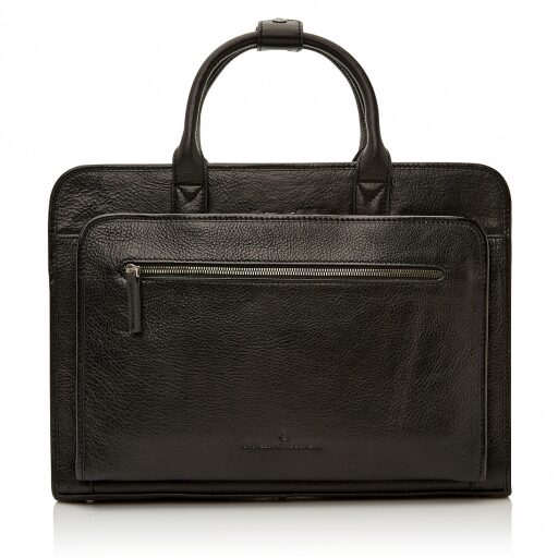 Castelijn & Beerens Klasická kožená taška na notebook 649475 černá