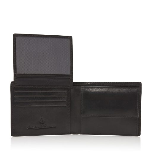 Castelijn & Beerens luxusní kožená RFID peněženka 454190 ZW černá - otevřená