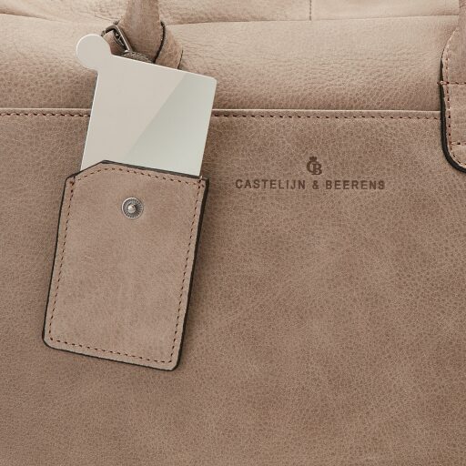 Castelijn & Beerens Kožená taška na notebook a tablet 729478 GS šedá