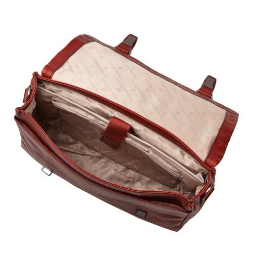 Castelijn & Beerens Kožená taška na notebook Bravo 639484 červená