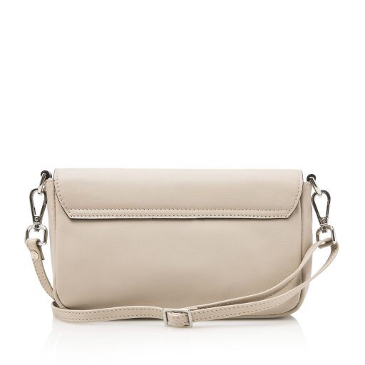 Dámská kožená kabelka s klopou Castelijn & Beerens Babette Nappa Clutch 219810 béžová - zadní strana