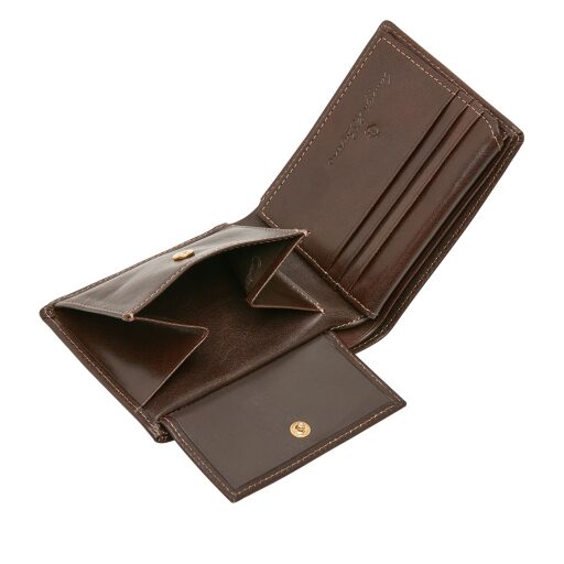 Pánská kožená RFID peněženka v dárkové krabičce Castelijn & Beerens 804193 MO tmavě hnědá - přihrádka na drobné