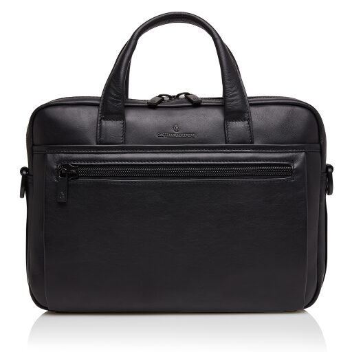 Castelijn & Beerens Pánská kožená taška na notebook 13,3" Delta 409460 ZW černá