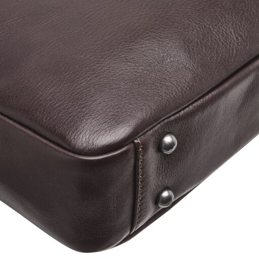 Castelijn & Beerens Pánská kožená taška na notebook 15,6" RFID 159472 MO tmavě hnědá