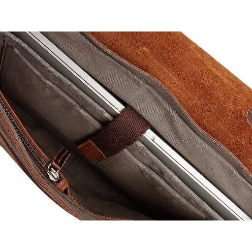 Castelijn & Beerens Pánská kožená taška na notebook 15,6" RFID Maurice 599698 LB světle hnědá