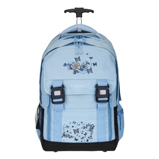 Elephant školní batoh na kolečkách 11798 světle modrá