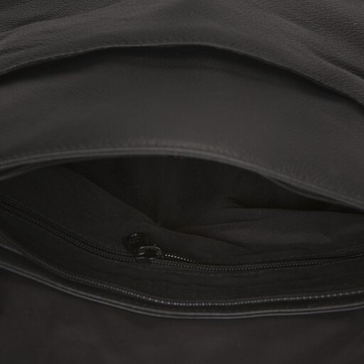 ESTELLE Dámská kožená taška přes rameno /crossbody s klopou 1500 černá