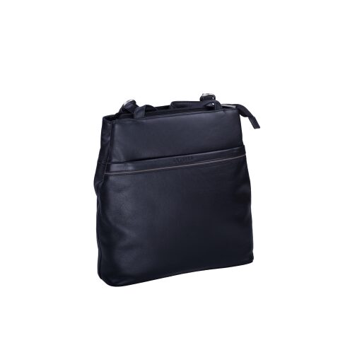 ESTELLE Dámský kožený kabelkový batůžek 2v1 0855 černo-béžový