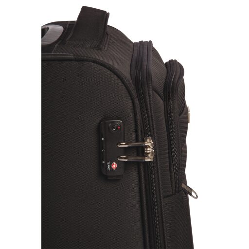 Fabrizio Látkový cestovní kufr L s expandérem a TSA zámkem 10269-0100 černý