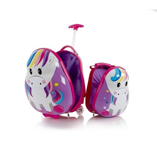 Heys Dětská sada batohu a kufru Travel Tots Lightweight Kids Unicorn 13030-3187-00 růžová