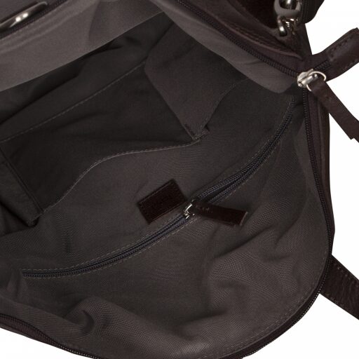 JOST Kožený batoh - taška NARVIK 1339 X-Change 3in1 Bag hnědý