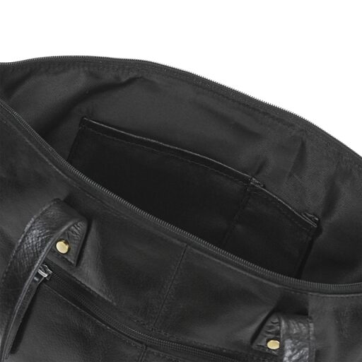 Dámská shopper kabelka z buvolí kůže Lederart 1131 černá