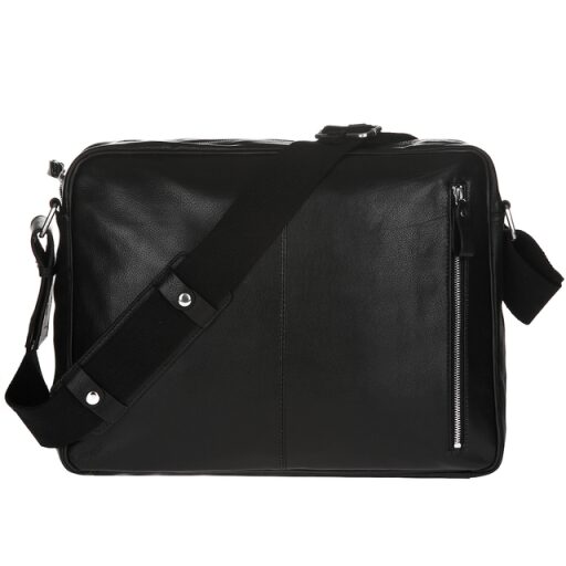 LEONHARD HEYDEN Kožená taška přes rameno vhodná na notebook HAMBURG 3474 černá