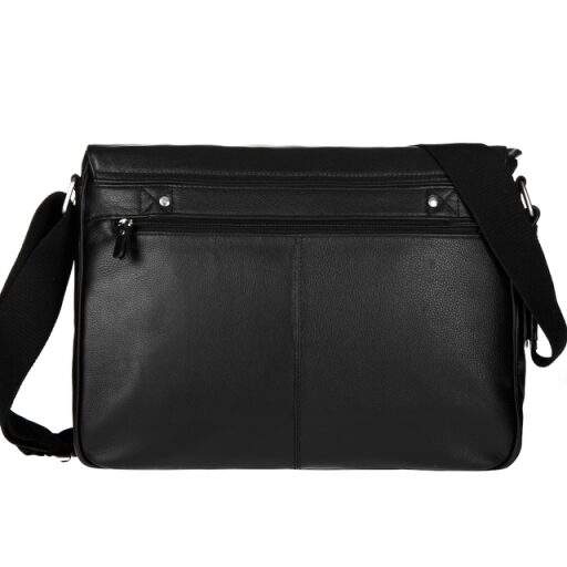 LEONHARD HEYDEN Kožená taška přes rameno vhodná na notebook HAMBURG L 3458 černá