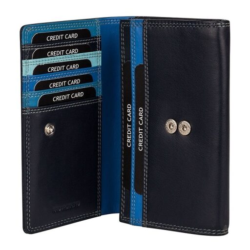 Patchi Dámská kožená peněženka RFID 3001027.61.30 modrá / multicolor - vnitřní členění