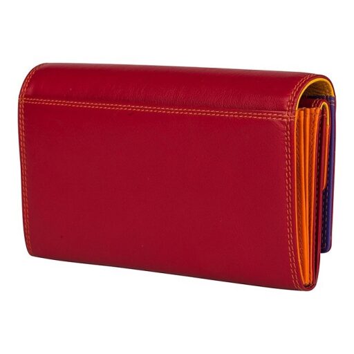 Dámská kožená peněženka RFID Patchi červená / multicolor