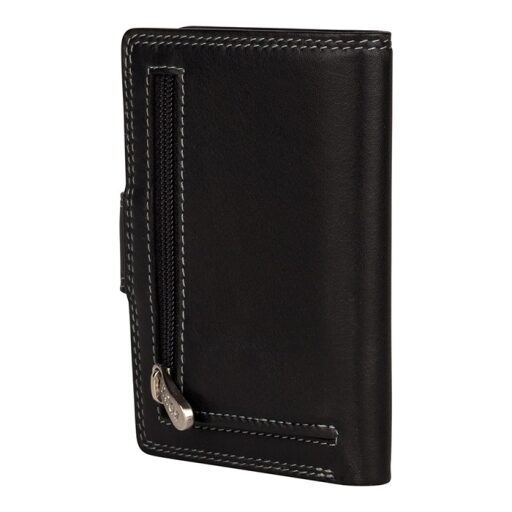 RFID Kožená mini peněženka BURKELY PATCHI 3001022.61.10 černá / multicolor