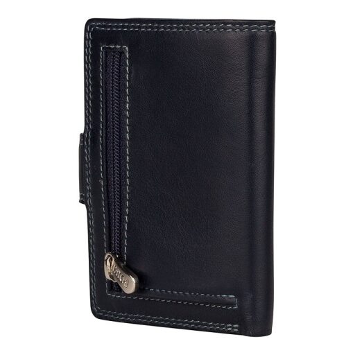 Patchi kožená minipeněženka / pouzdro na doklady RFID 3001022.61.30 modrá / multicolor - zadní strana