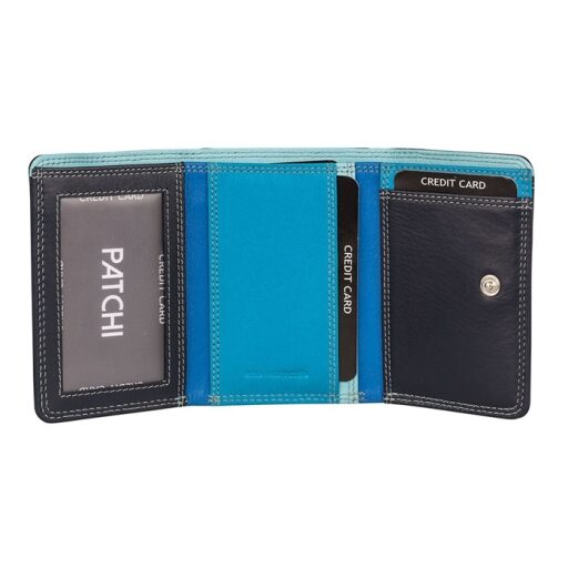 BURKELY PATCHI kožená RFID peněženka 3001077.61.30 tmavě modrá / multicolor