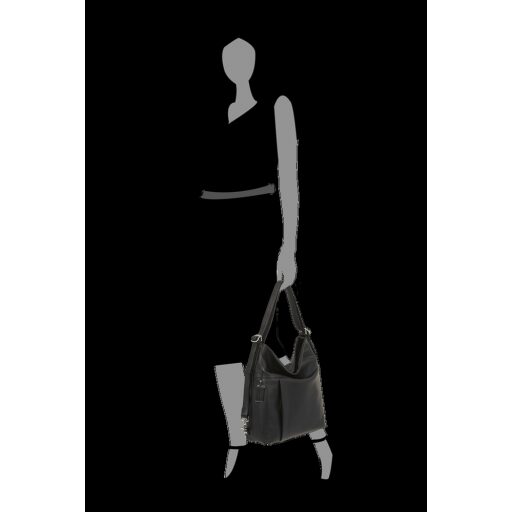 PICARD Dámský kožený kabelko-batoh 2v1 Pure 9963 černý