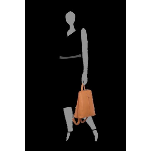 PICARD Elegantní dámský batoh LUIS 8656 oranžový v ruce