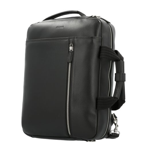 PICARD kožená business taška / batoh na notebook 2v1 Milano 9492 černá ze strany