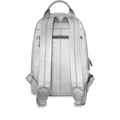 PICARD Stylový školní kožený batoh Luis 8640 stříbrný