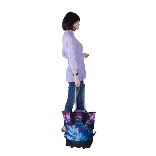 PUNTA wheel Nákupní taška na kolečkách 10008-5821 modro-fialová s rujojetí
