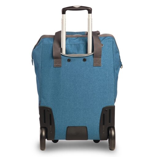 PUNTA wheel Velká nákupní taška na kolečkách 10303-4600 kalifornská modrá - zadní strana s vysouvací rukojetí