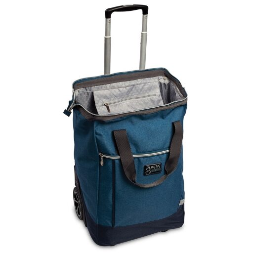 Velká nákupní taška na kolečkách PUNTA wheel 10303-4600 kalifornská modrá - otevřená