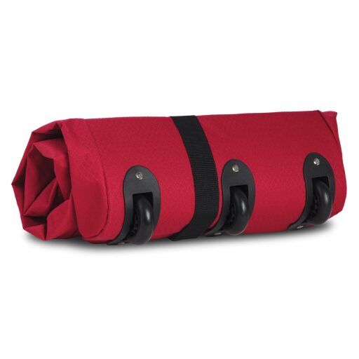 Skládací cestovní taška na kolečkách SOUTHWEST BOUND Budget 90l 30361-0200 červená - složená do rozměrů 38x17x10 cm