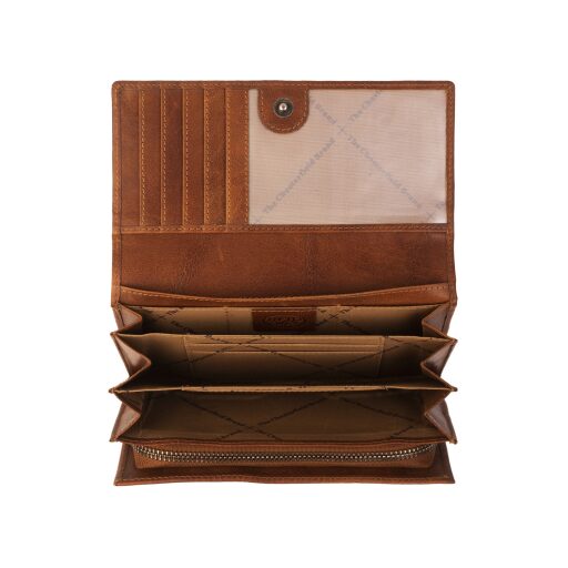 The Chesterfield Brand Dámská kožená peněženka Hampton C08.037331 koňaková vnitřní členění